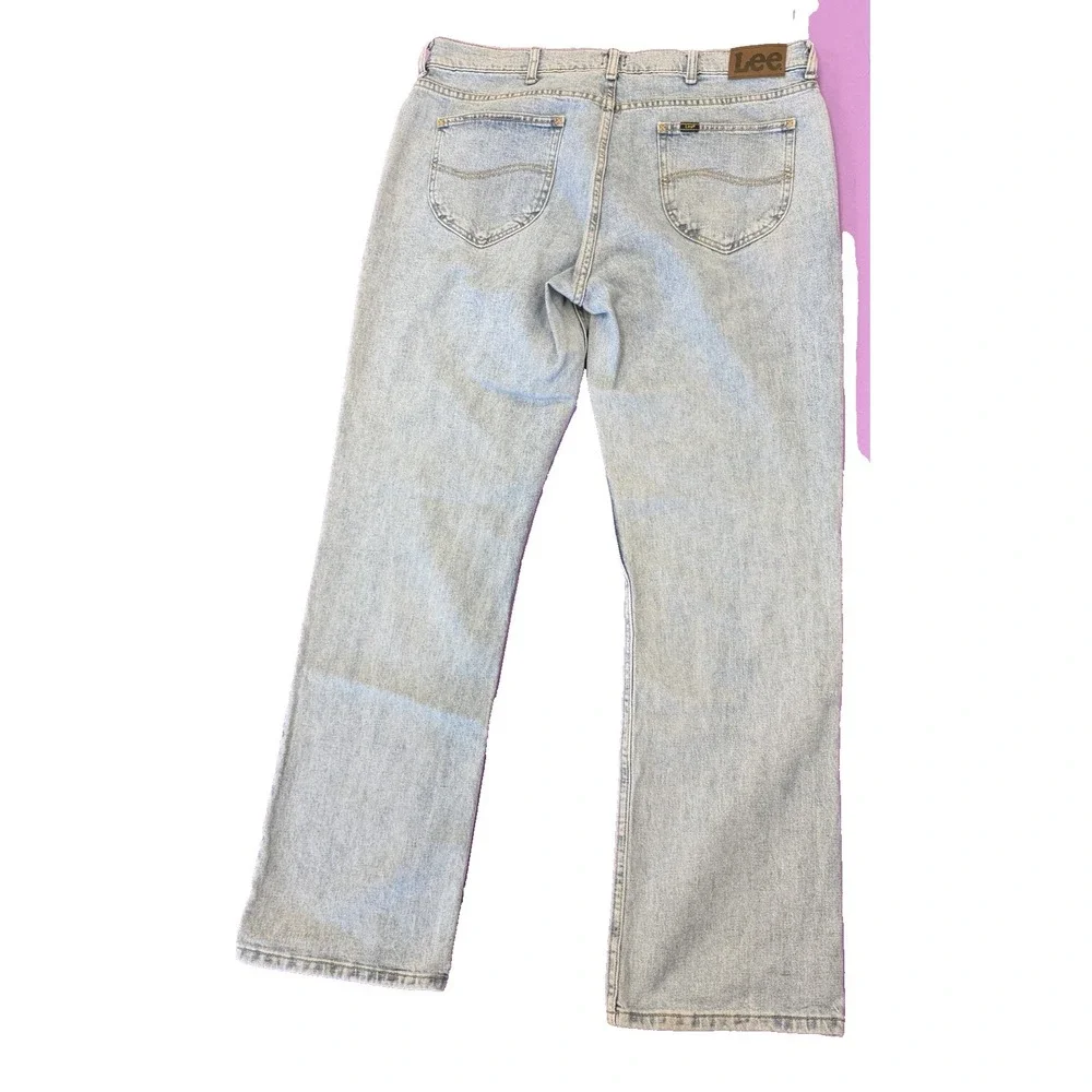 Lee Regular Fit Straight Leg Mens Jeans Blue Wash Size 38x32 RN 130273‎ Blemish